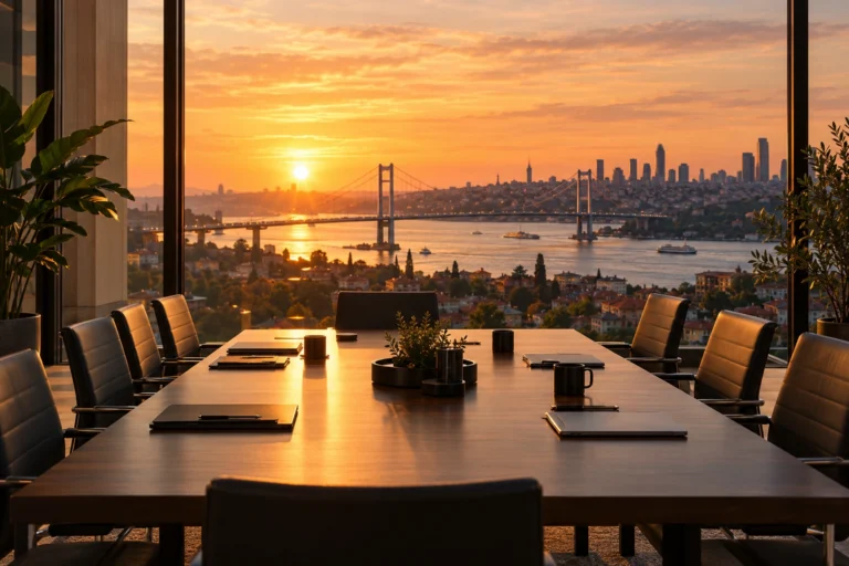 Boğaz manzaralı toplantı odası