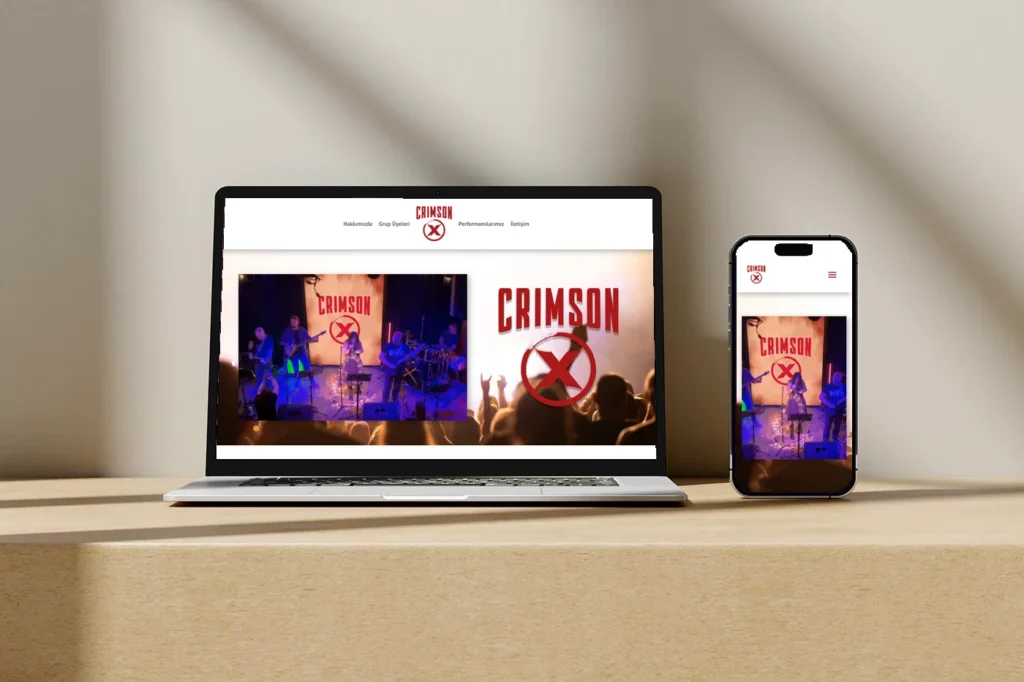 Crimson X web sitesi tasarımı