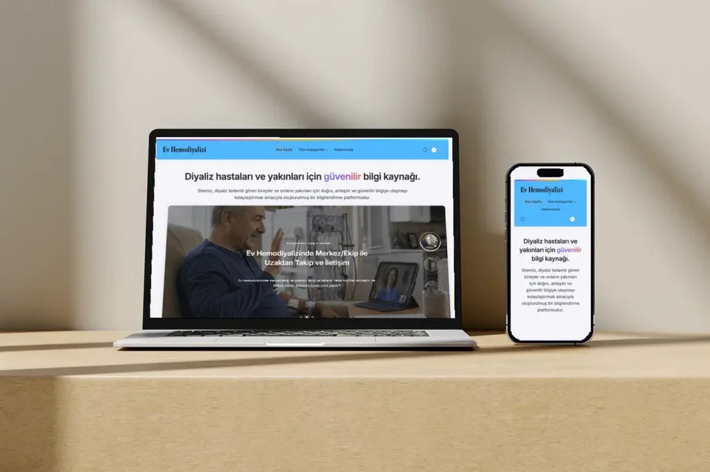 Ev Hemodiyalizi Rehberi web sitesi tasarımı