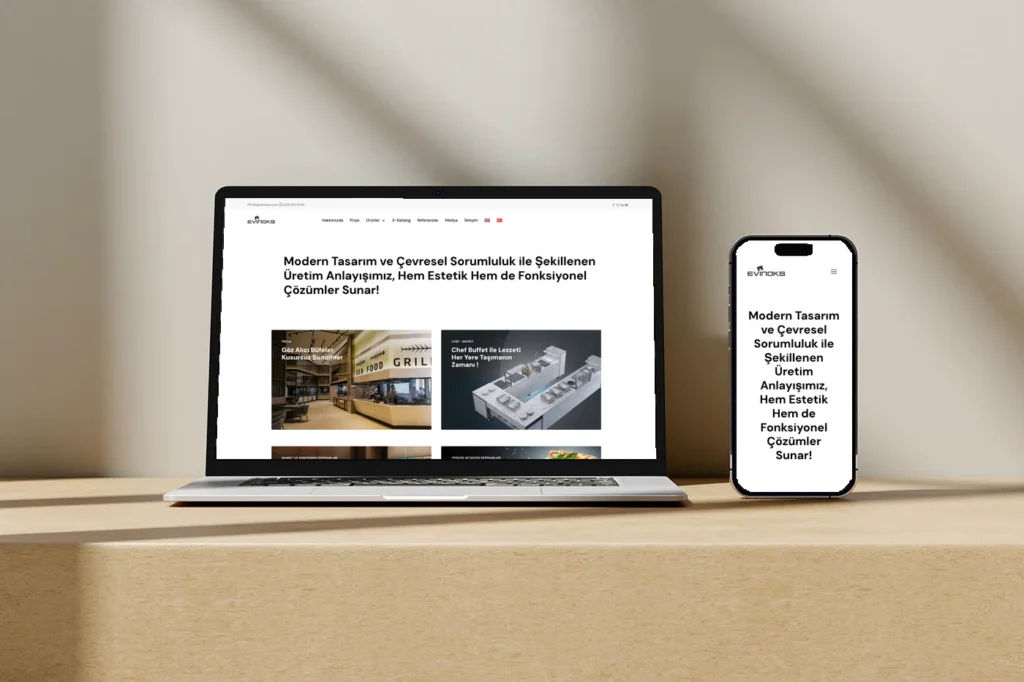 Evinoks web sitesi tasarımı