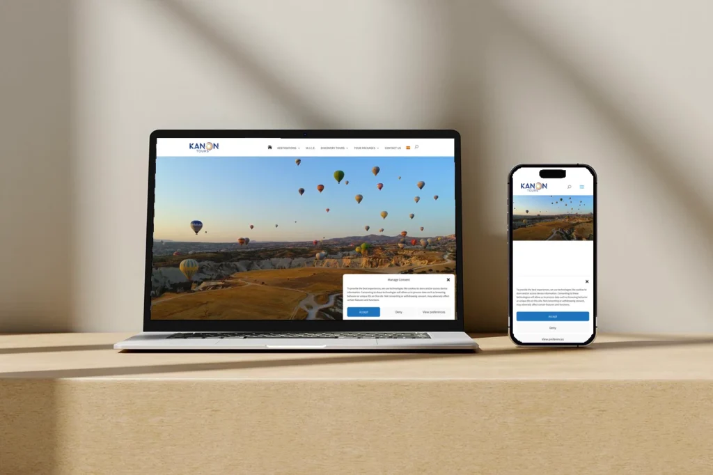 Kanon Tours web sitesi tasarımı