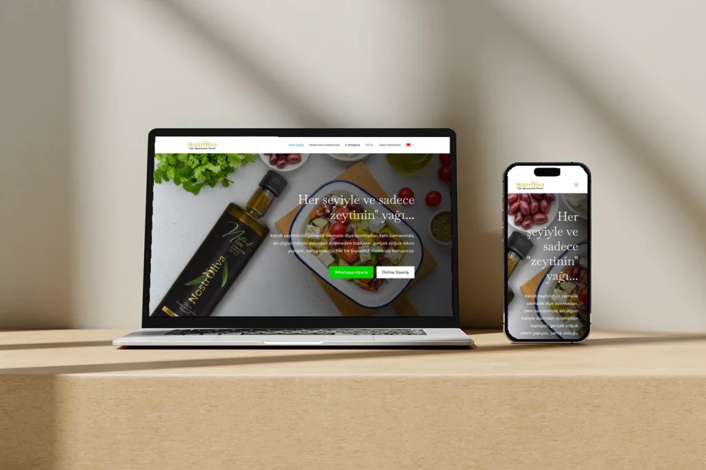 Nostroliva web sitesi tasarımı