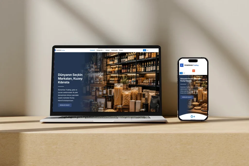 Özmerhan Trading web sitesi tasarımı